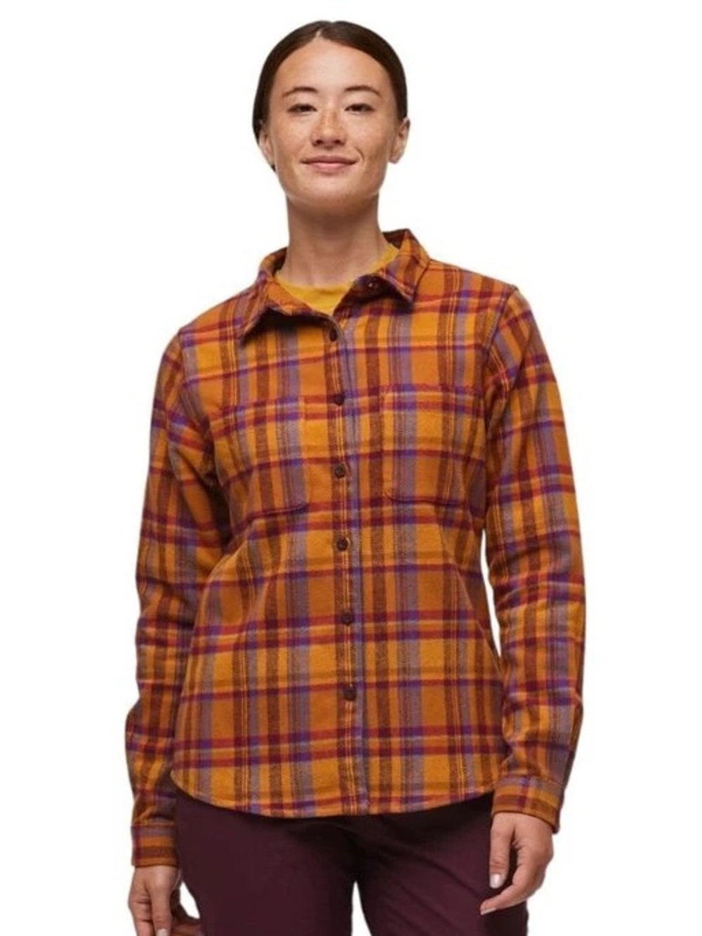 Cotopaxi Women’s Mero Organic Cotton Flannel Shirt Longsleeve in Plaid M